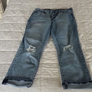 Classic Blue Distressed Women's Jeans